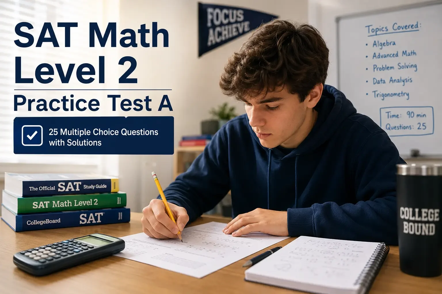 SAT Math Level 2 Practice Test (25 Questions)